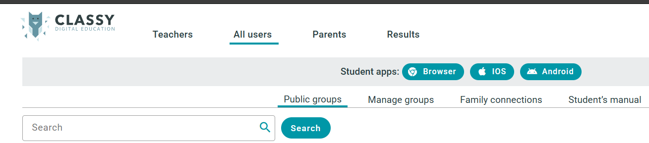 All users navigation shown in the EduBot system interface